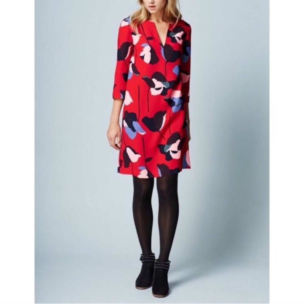Boden red floral shift
